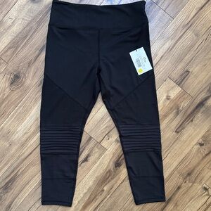 ZYIA Active Black Moto Hi- Rise 7/8 24” (14-16)